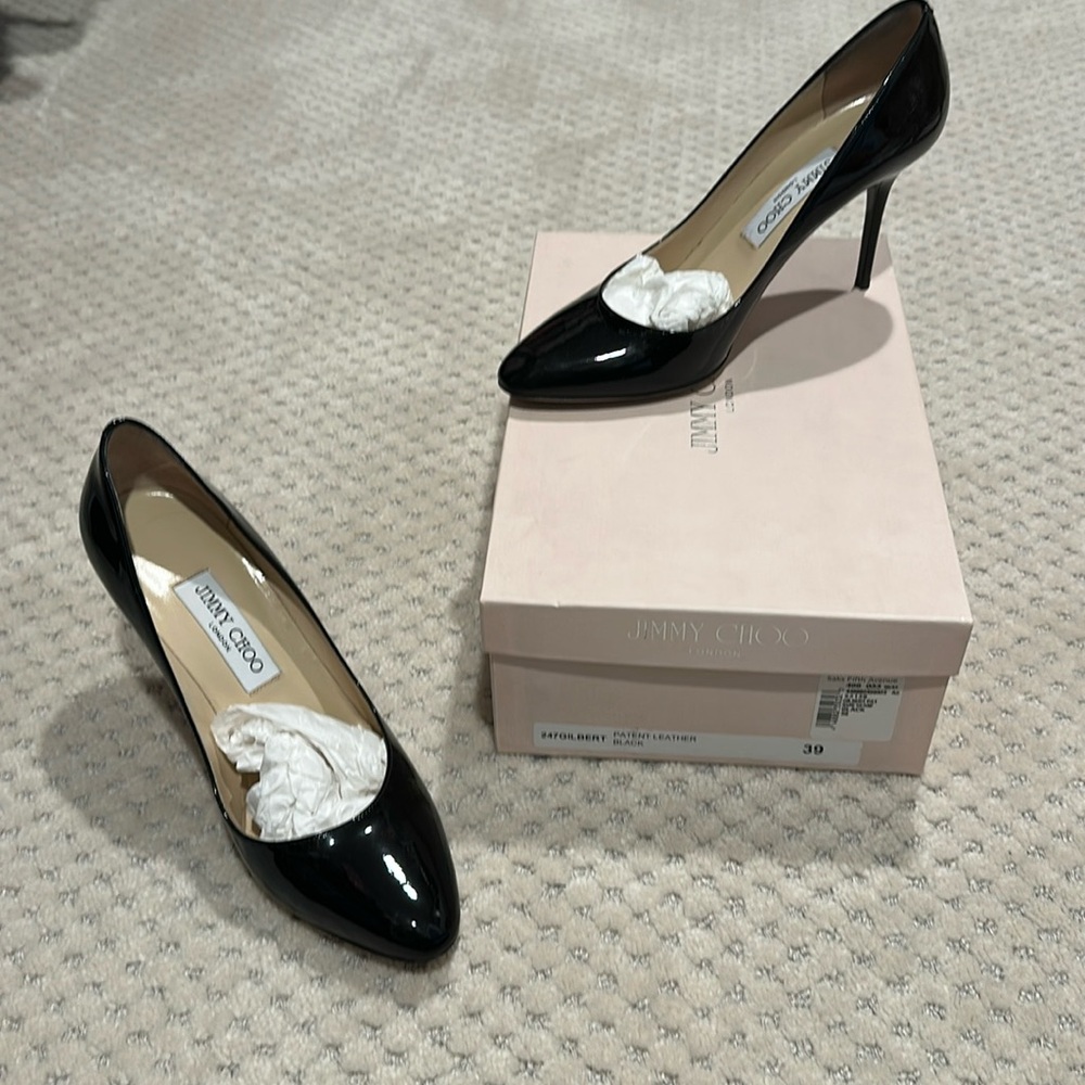 Jimmy Choo Black Patent Leather Pumps